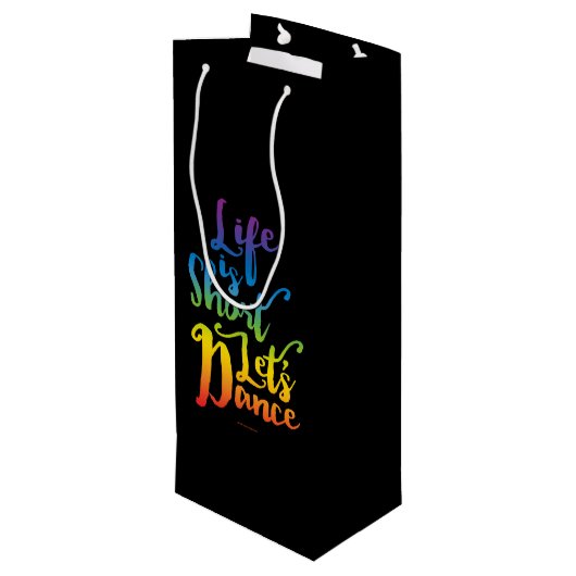 人生は短いレッツダンスワイン抱き枕 ワインギフトバッグ