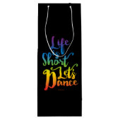 人生は短いレッツダンスワイン抱き枕 ワインギフトバッグ (裏面)