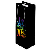 人生は短いレッツダンスワイン抱き枕 ワインギフトバッグ (正面アングル)