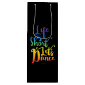 人生は短いレッツダンスワイン抱き枕 ワインギフトバッグ (正面)