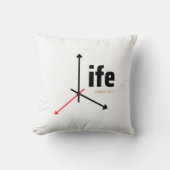 人生は短い方だ クッション (正面)