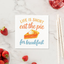 人生は短い朝食にパイを Sweet Love スタンダードカクテルナプキン