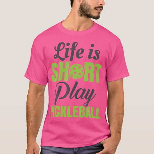 人生は短い遊漬物 Tシャツ (正面)