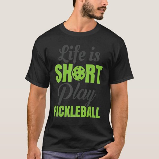 人生は短い遊漬物 Tシャツ (正面)