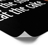 人生は短い靴のケーキ買を旅す食べる ポスター (角)