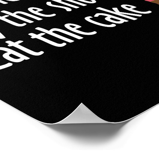 人生は短い靴のケーキ買を旅す食べる ポスター (角)