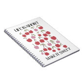 人生は短い、だから甘くしよう 引用符 ボヘミアンな野の花 ノートブック (右側)