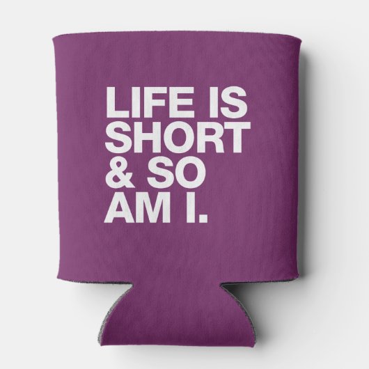 人生は短い、だから私はおもしろい引用文 缶クーラー (裏面)