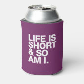 人生は短い、だから私はおもしろい引用文 缶クーラー (缶裏面)