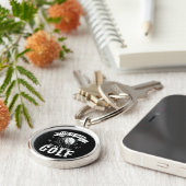 人生は短い。もっとゴルフを楽しもう キーホルダー (側面)