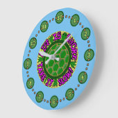 人生は短い。ゆっくり飲め ラージ壁時計 (傾斜)