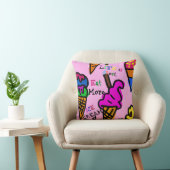 人生は短い。アイス食べクリームを追加。 クッション (椅子)