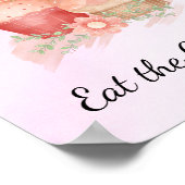 人生は短い。カップケ食べーキのポスター ポスター (角)