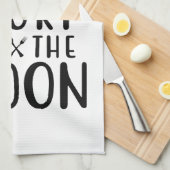 人生は短い、スプーンをなめろ キッチンタオル (四つ折り)