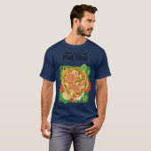 人生は短い、タイのストリートフードを食べよう Tシャツ (正面フル)