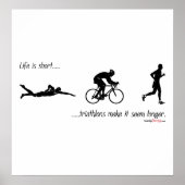 人生は短い…トライアスロンは長く見える。 ポスター (正面)