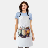 人生は短い、ボバを飲む エプロン (着用した状態)