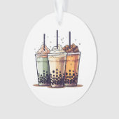 人生は短い、ボバを飲む オーナメント (正面)