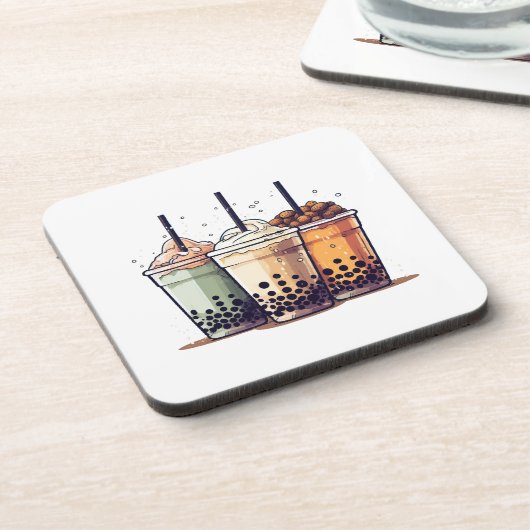 人生は短い、ボバを飲む コースター (左側)