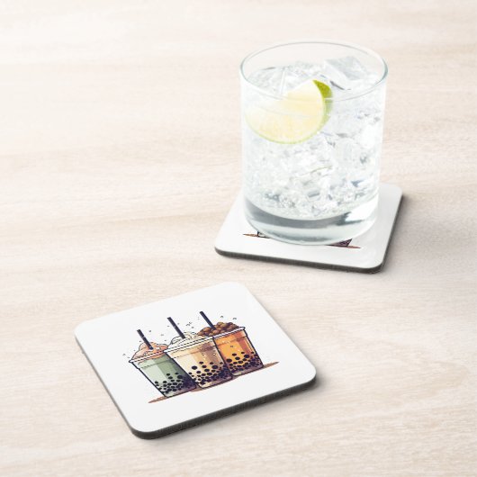 人生は短い、ボバを飲む コースター (右側)