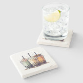 人生は短い、ボバを飲む ストーンコースター (横)