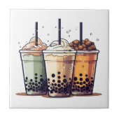 人生は短い、ボバを飲む タイル (正面)