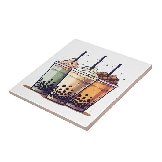 人生は短い、ボバを飲む タイル (側面)