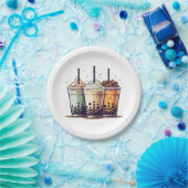 人生は短い、ボバを飲む ペーパープレート (パーティー)