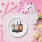 人生は短い、ボバを飲む ペーパープレート (パーティー)