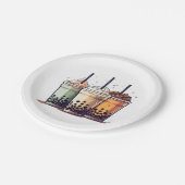 人生は短い、ボバを飲む ペーパープレート (アングル)