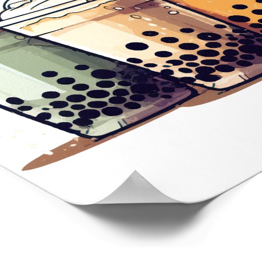 人生は短い、ボバを飲む ポスター (角)