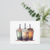 人生は短い、ボバを飲む ポストカード (スタンド正面)