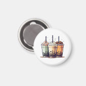 人生は短い、ボバを飲む マグネット (正面/裏面)