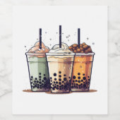 人生は短い、ボバを飲む ワインラベル (シングルラベル)