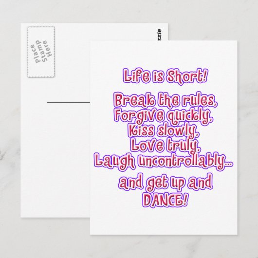 人生は短い ポストカード (正面/裏面)