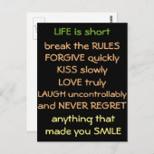 人生は短い ポストカード (正面/裏面)