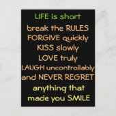 人生は短い ポストカード (正面)