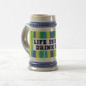 人生は短い 冷たい飲み物を ビールジョッキ (正面左)