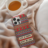 人生は短い、怠惰ではない – 幾何学的ハート Case-Mate iPhoneケース