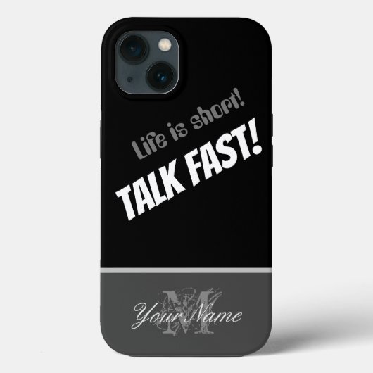 人生は短い！ – 早く話せ！ Case-Mate iPhoneケース (裏面)