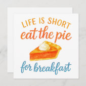 人生は短い、朝食にパイを食べろ、甘い愛よ シーズンカード (正面/裏面)