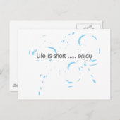 人生は短い… 楽しむ ポストカード (正面/裏面)
