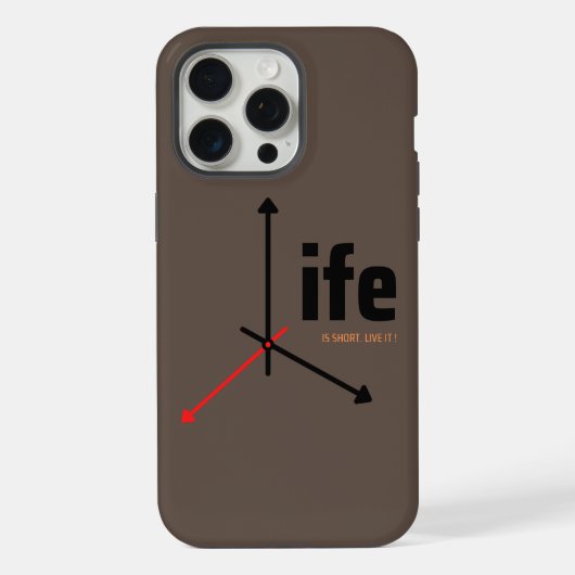 人生は短い、生きよう iPhoneケース (裏面)