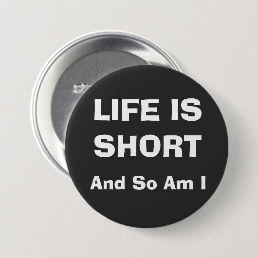 人生は短い 缶バッジ (正面&裏面)