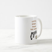 人生は短い、良いコーヒーを飲む コーヒーマグカップ (正面右)