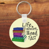 人生は短い。速読く。 キーホルダー (正面)