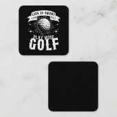 人生は短い。遊ゴルフ スクエア名刺 (正面/裏面)