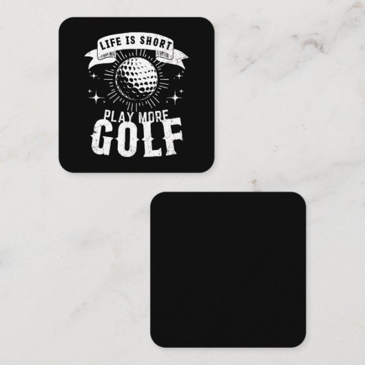 人生は短い。遊ゴルフ スクエア名刺 (正面/裏面)