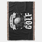 人生は短い。遊ゴルフ スローブランケット (正面縦)