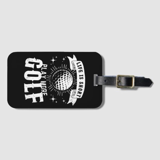 人生は短い。遊ゴルフ ラゲッジタグ (正面横)